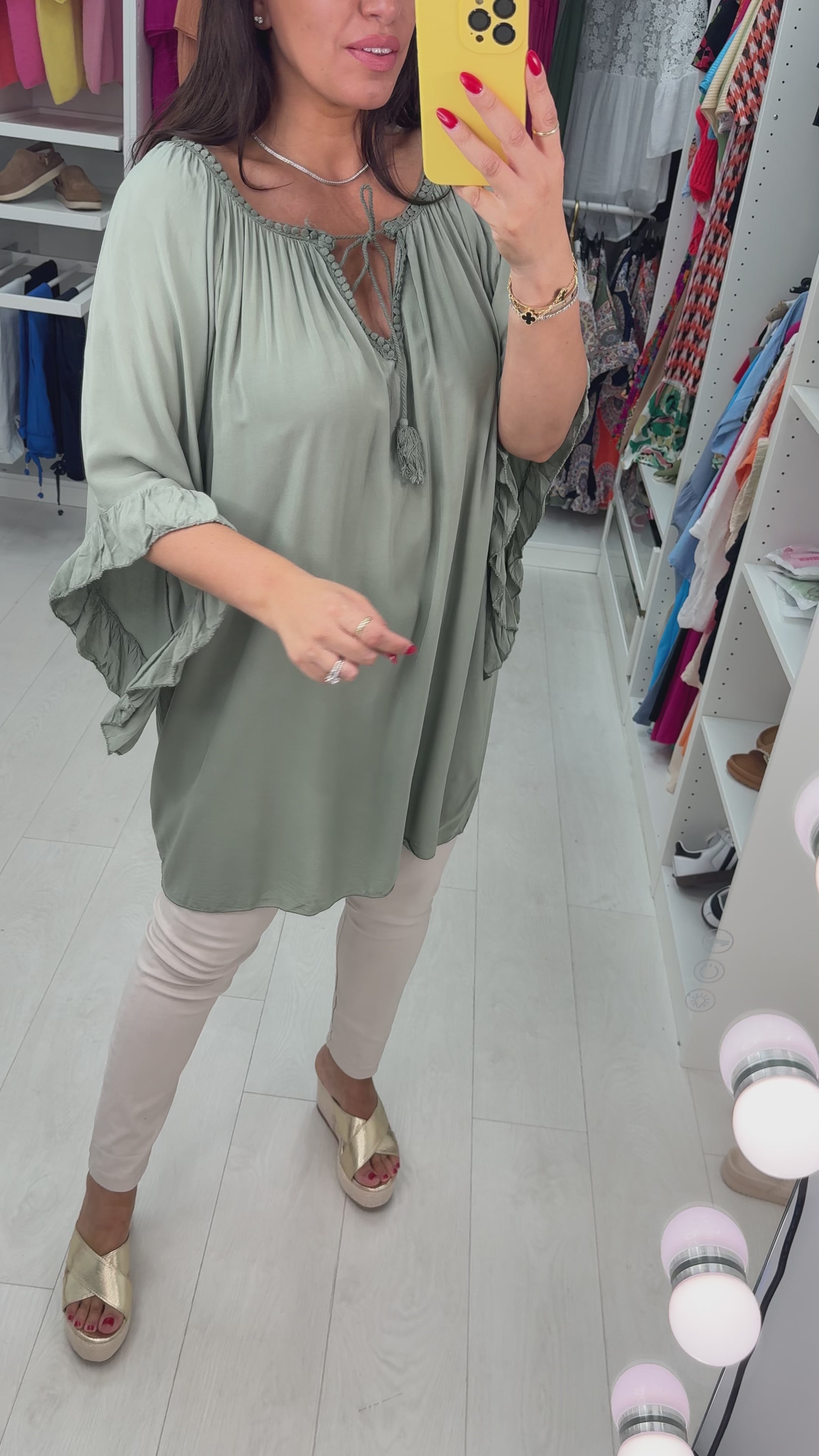 Valeria Crochet Neck Lightweight Top