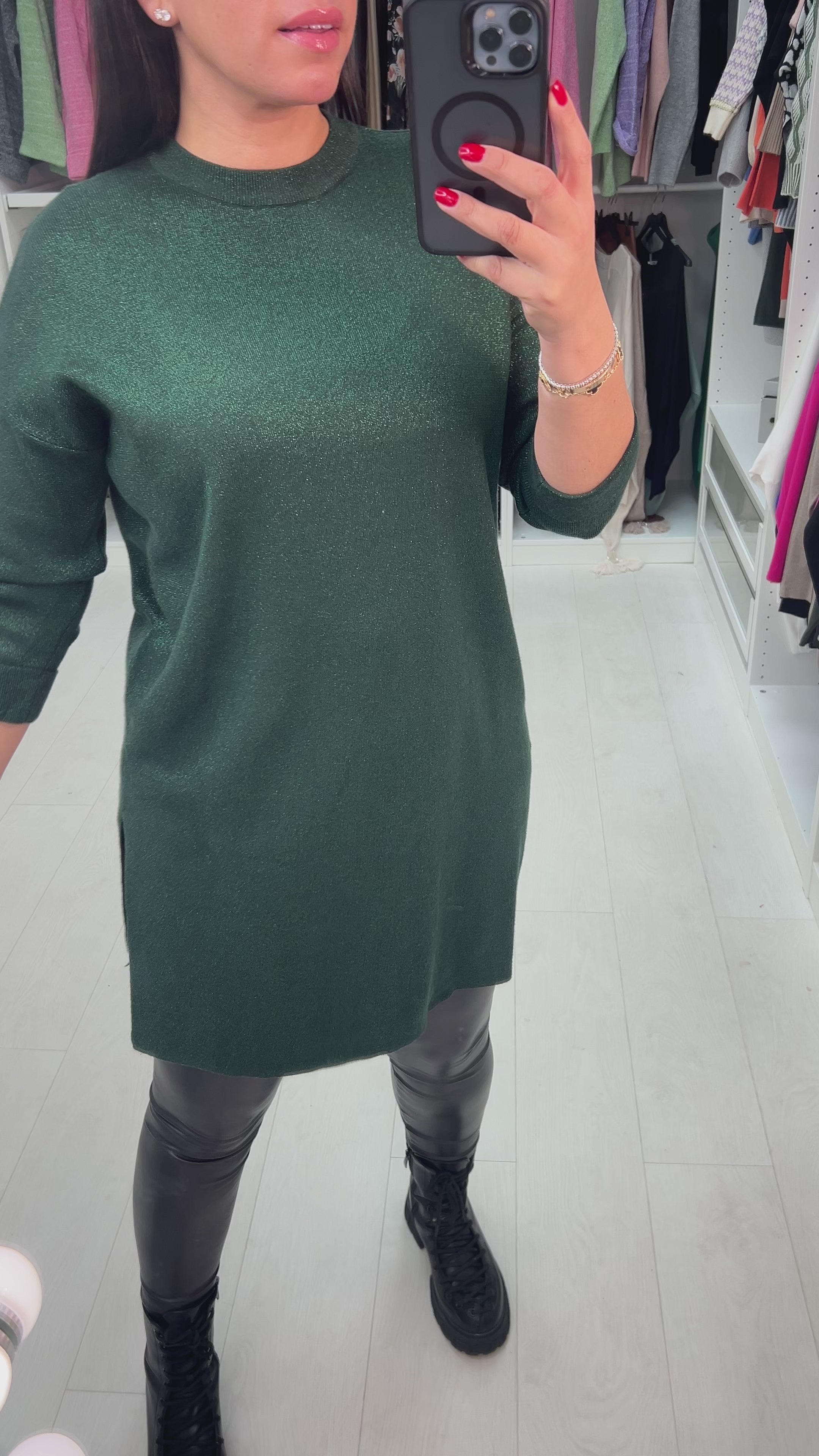 Load video: Darling Lurex Knitted Dress