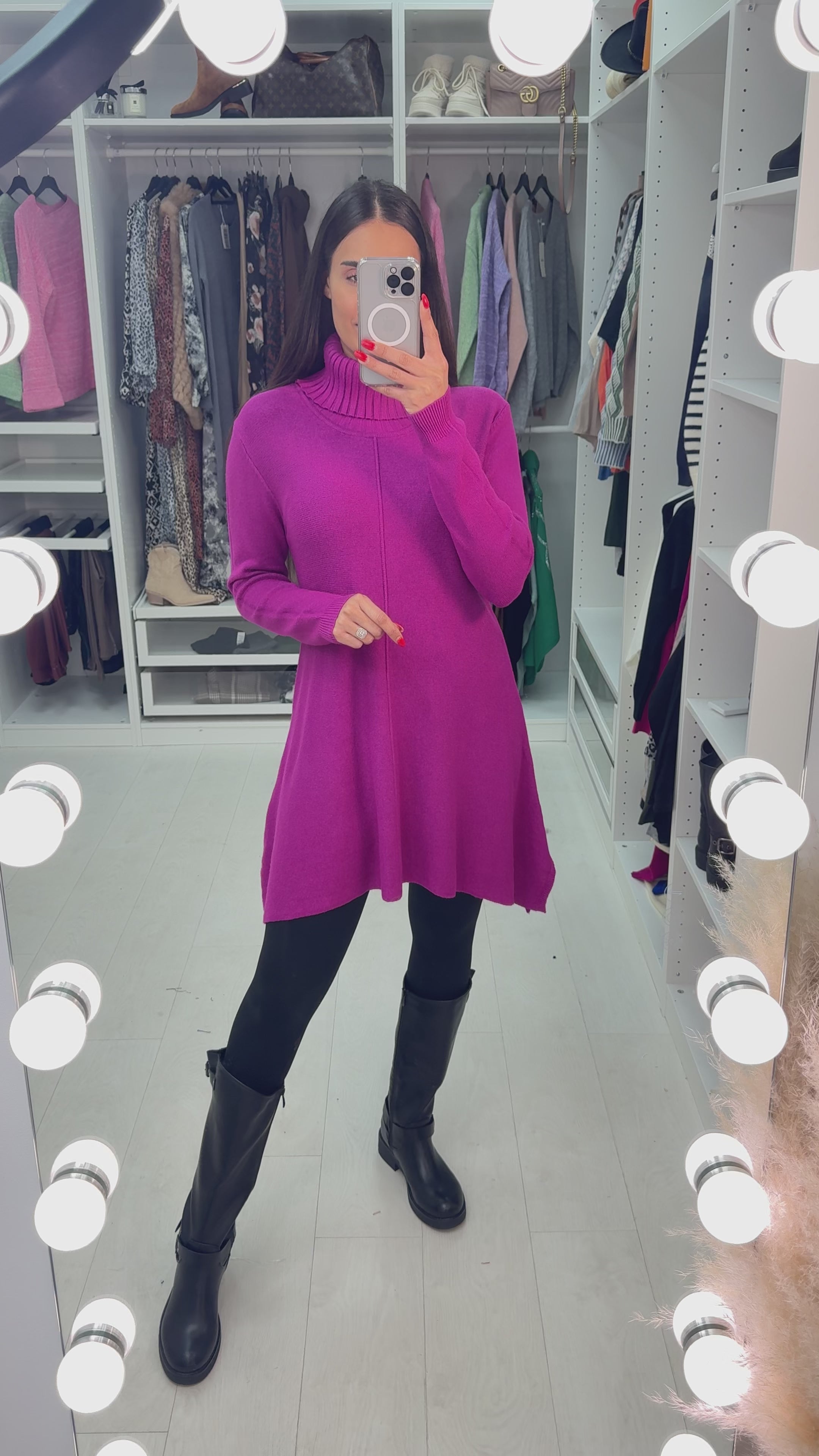 Shane Roll Neck Curved Hem Tunic