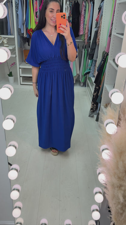 Ileyna Plain Elasticated Waist Maxi Dress