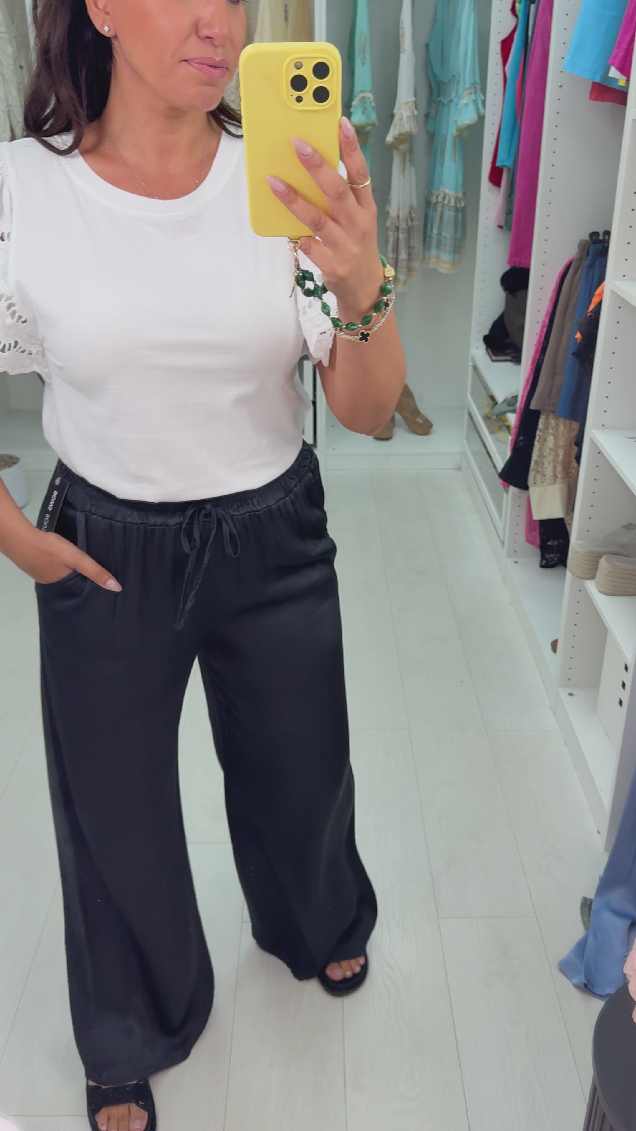 Kimberly Crochet Sleeve T-shirt