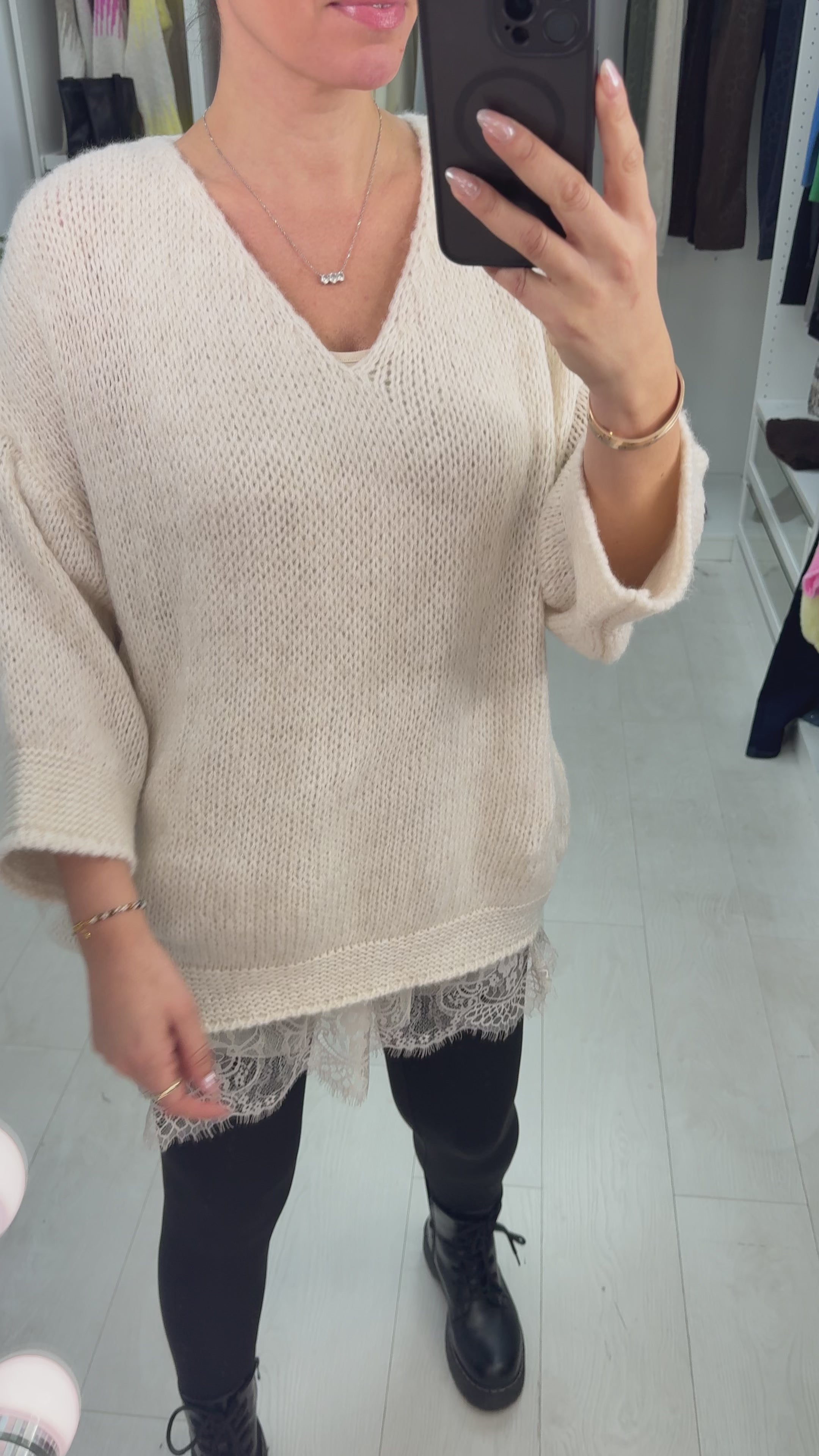 Brena Super Soft Lace Detail 2 Piece Jumper