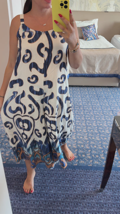 Roha Abstract Print Loose fit Jumpsuit