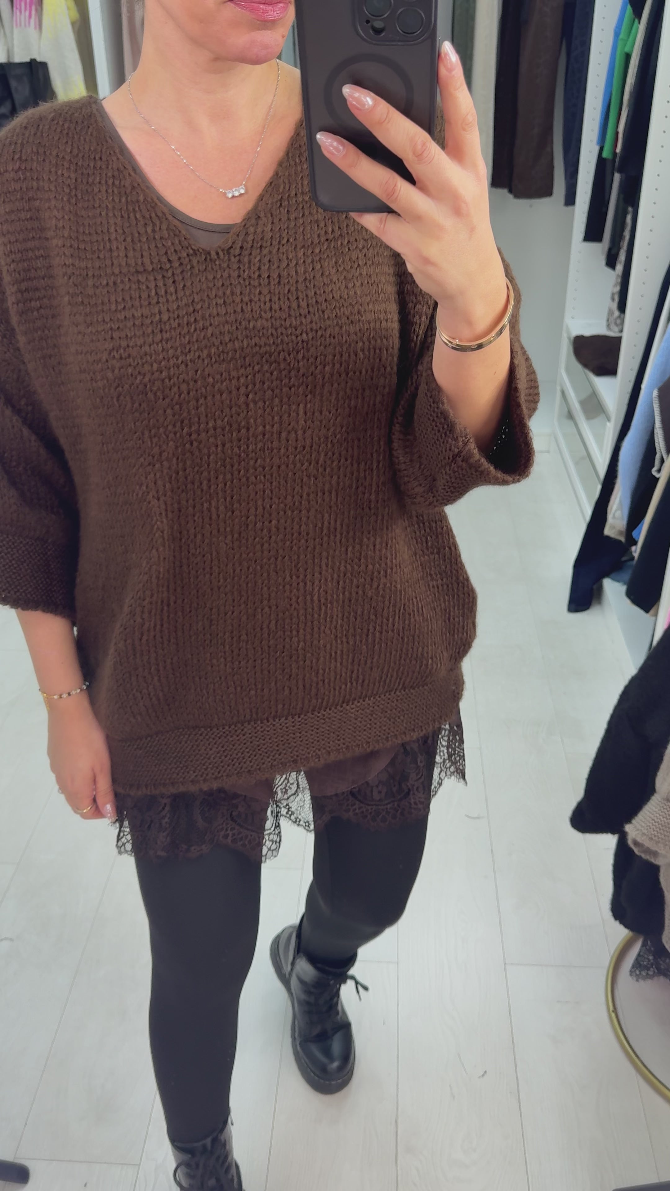 Brena Super Soft Lace Detail 2 Piece Jumper