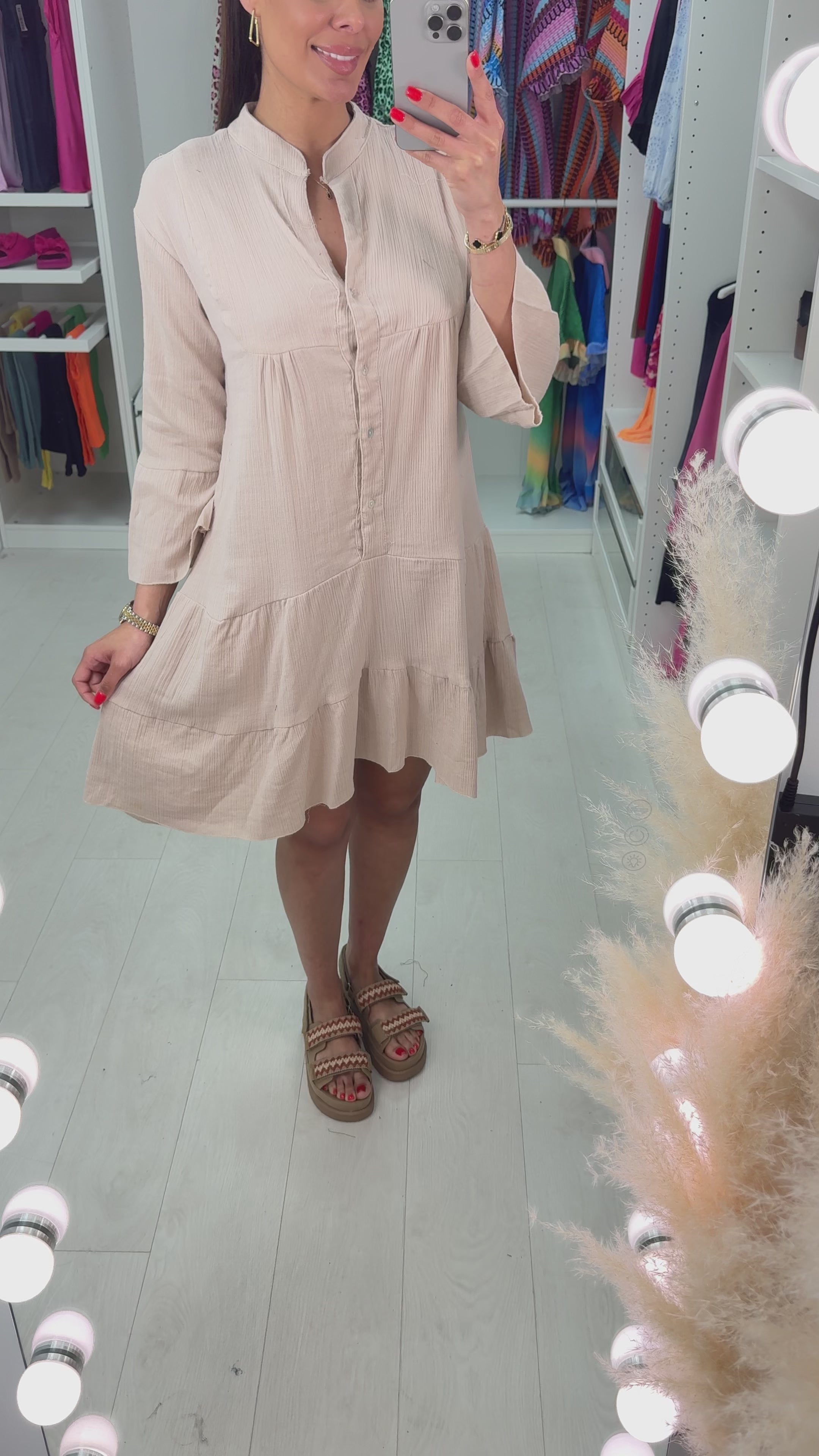 Enya Oversized Smock Shirt Dress