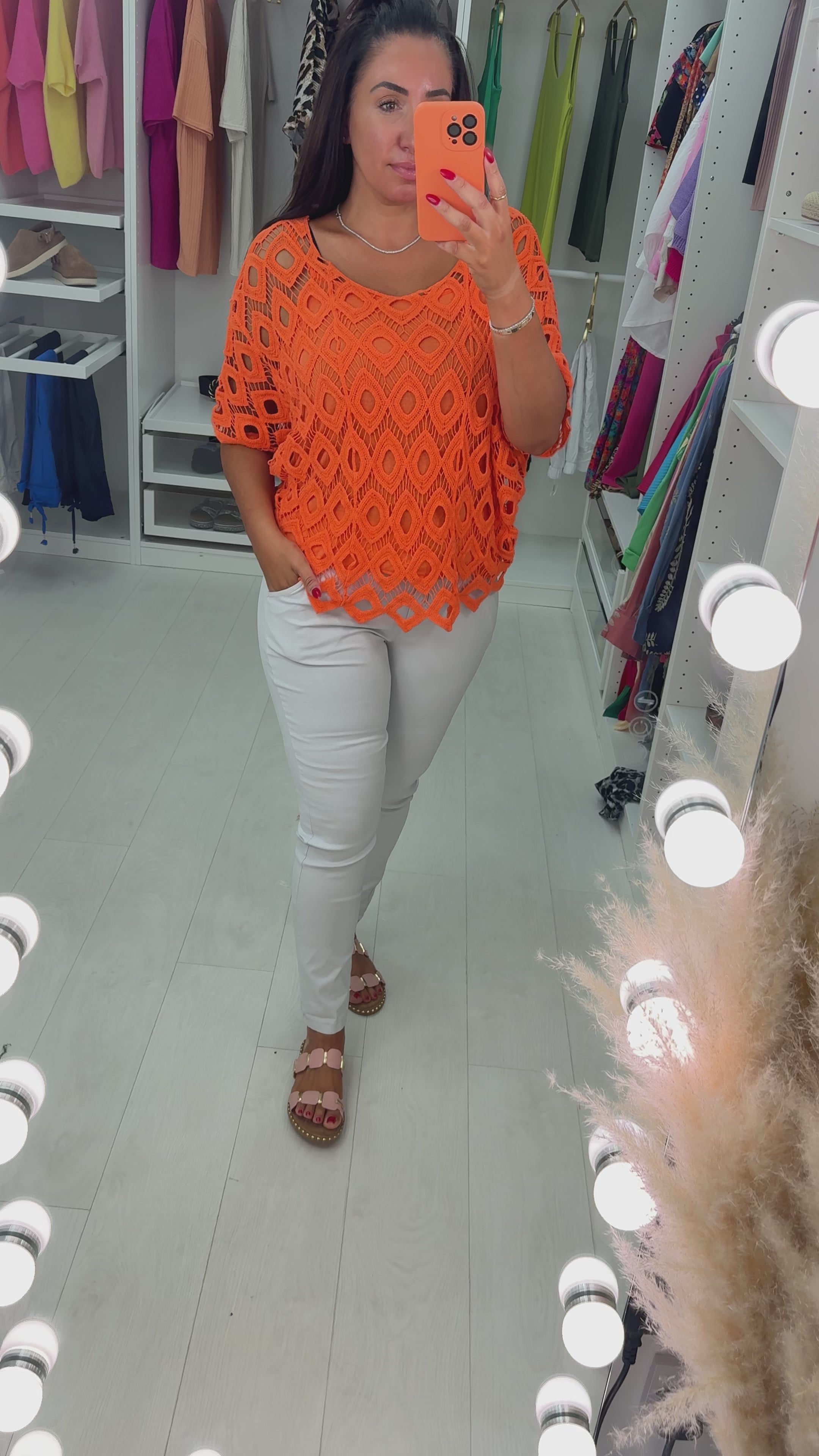 Naida Crochet Batwing Top