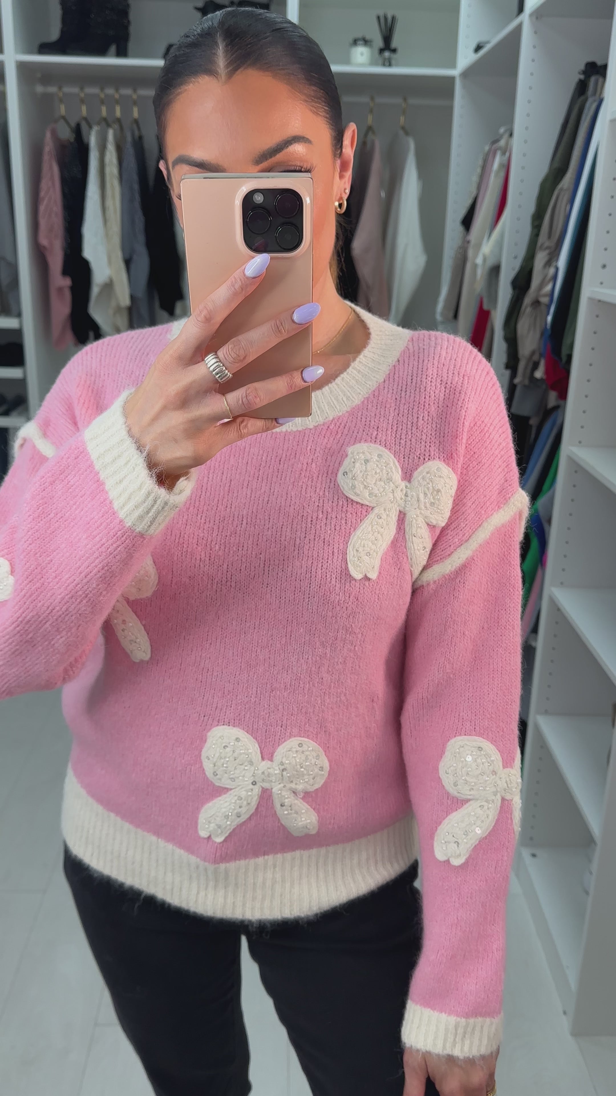 Sylvia Stitched Heart Knit Jumper