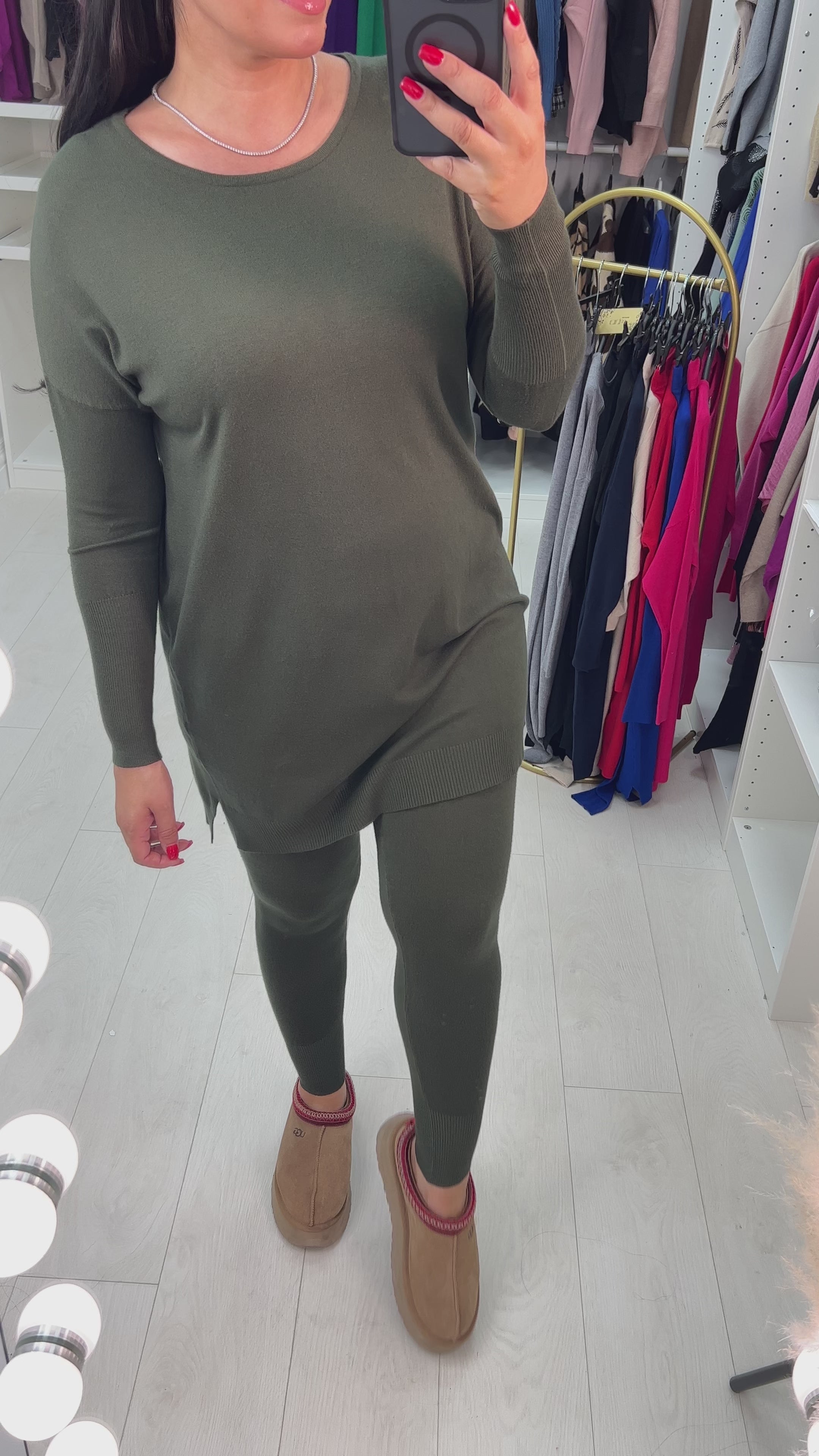 Irene Plain Knitted Loungewear Set