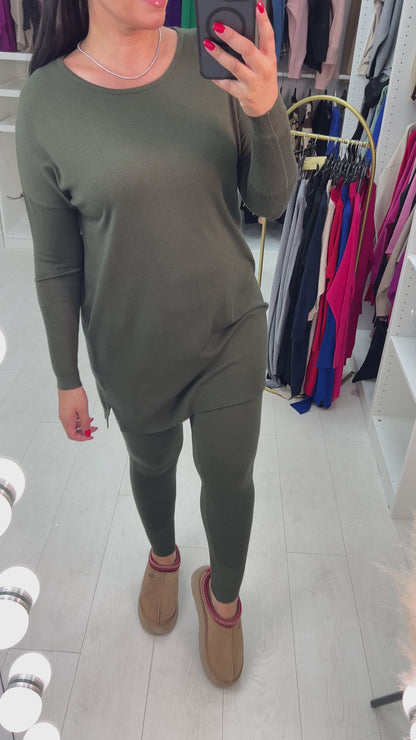 Irene Plain Knitted Loungewear Set