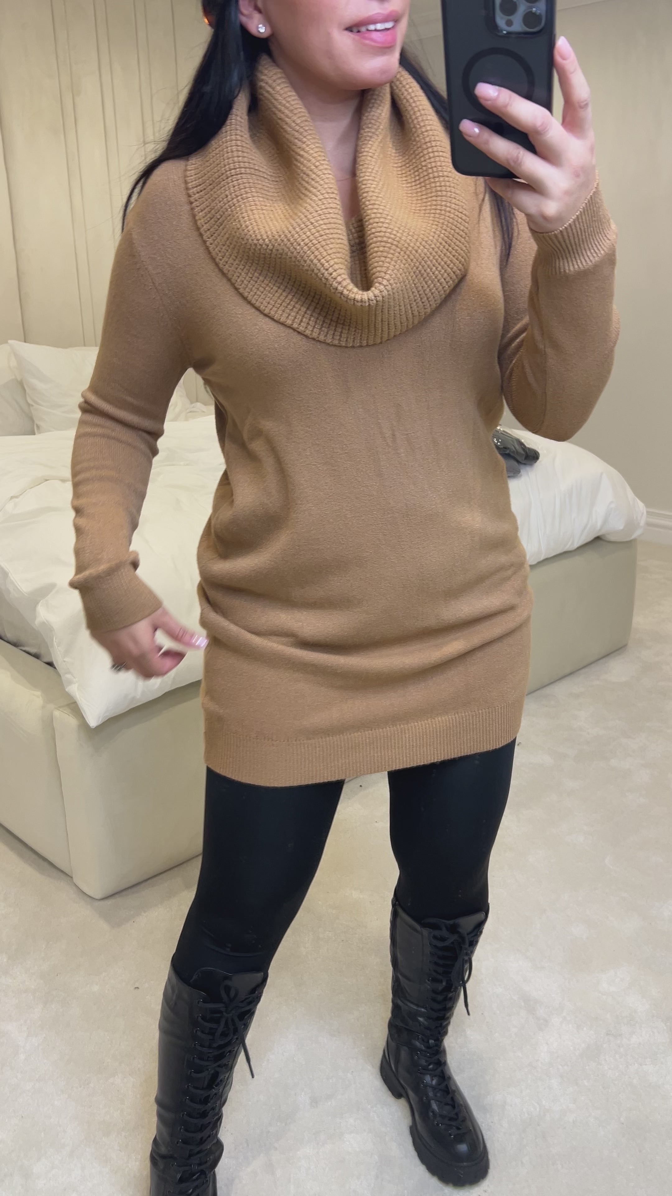 Ariana Scoop Plain Jumper Dress