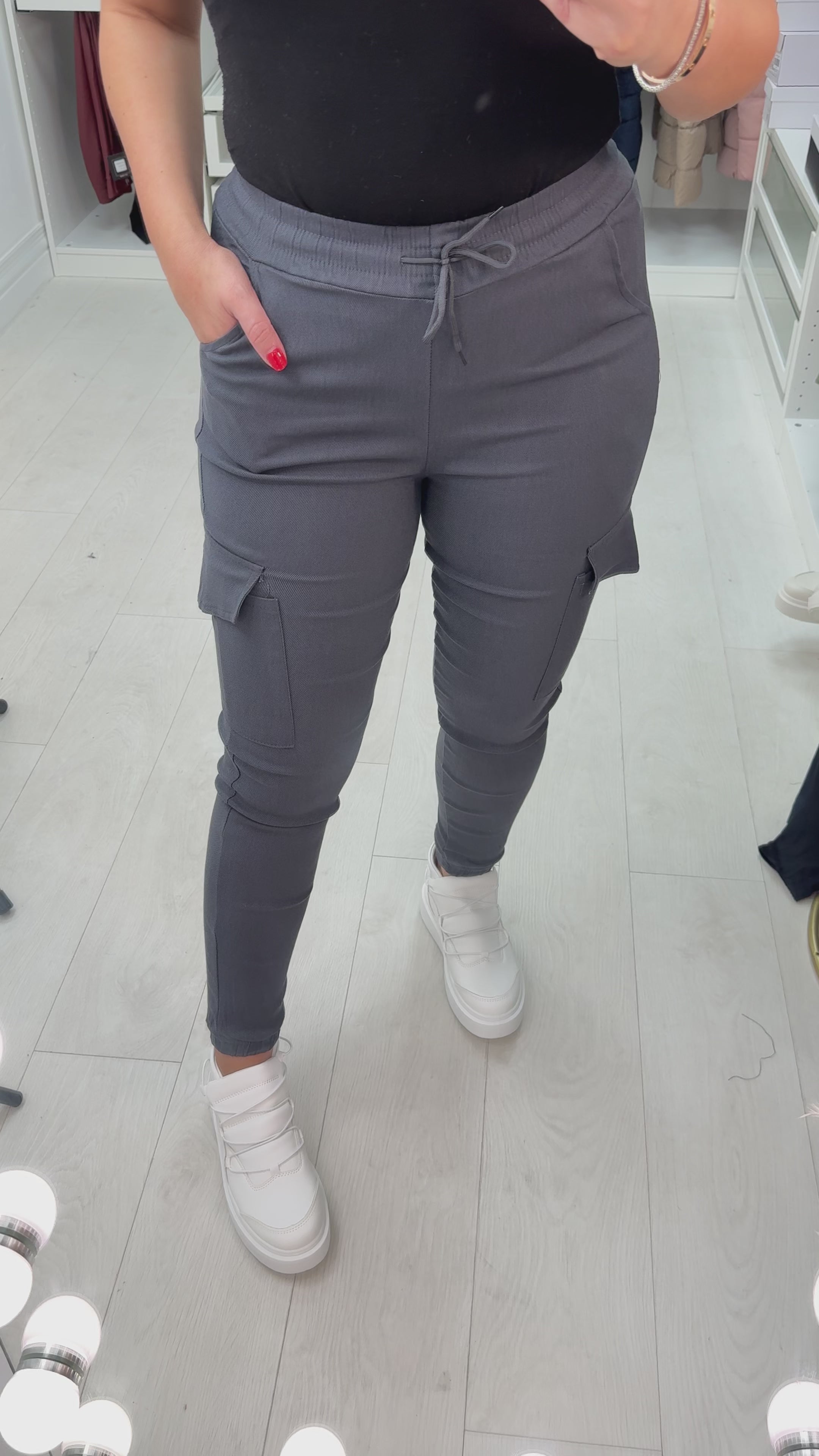 Load video: Alba Stretch Combat Pocket Trousers