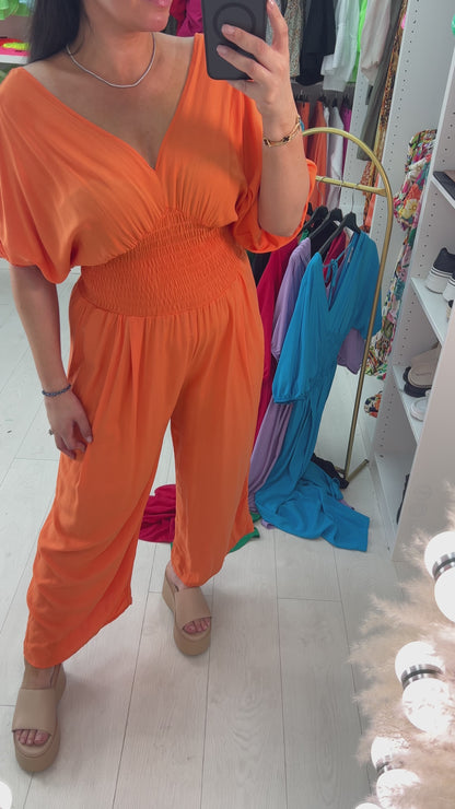 Anita Elasticated Waist Deep V Jumpsuit