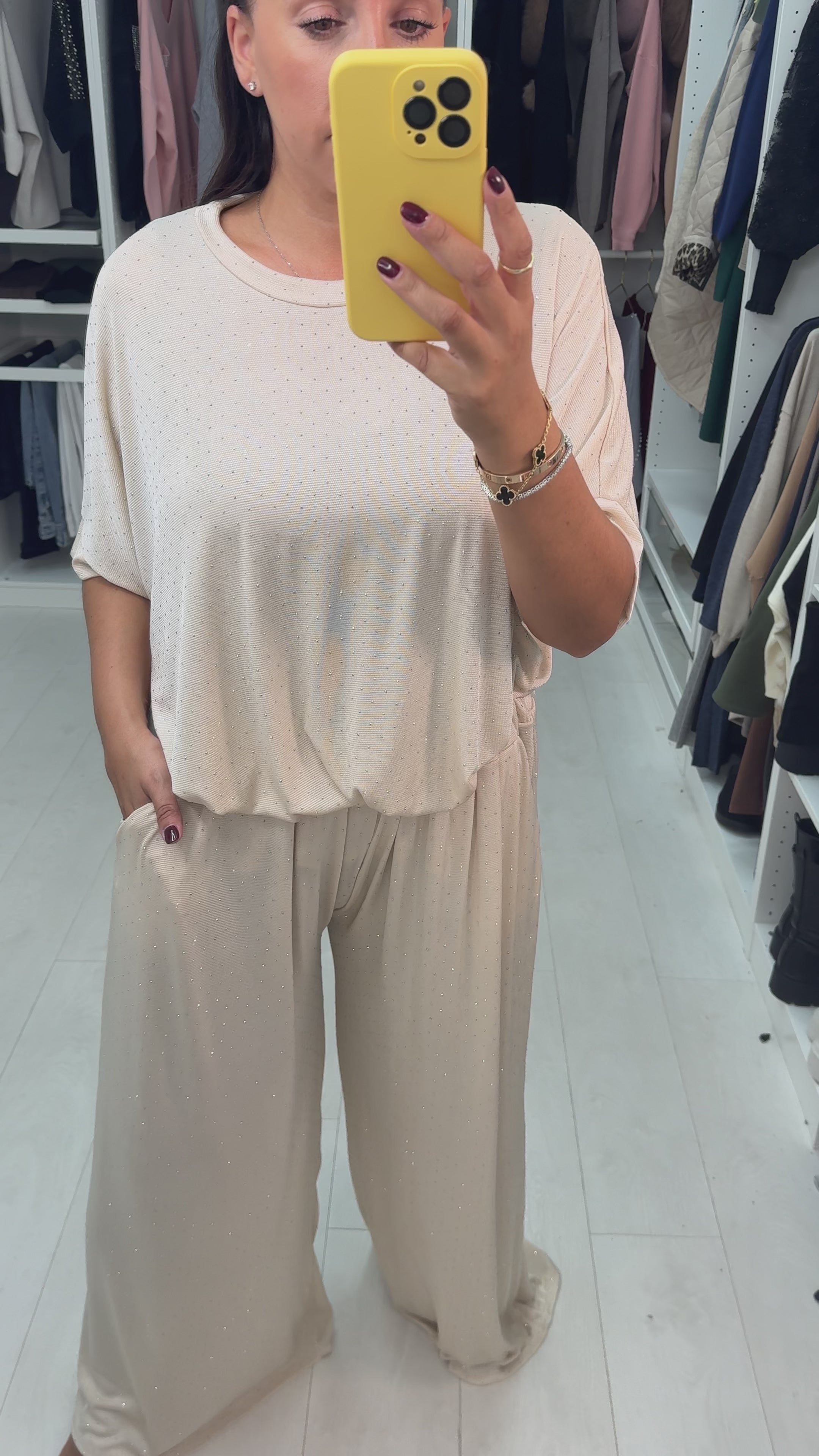 Calliope Diamante Loose Fit Loungewear Set