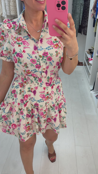 Quinn Floral Smocked Midi Dress