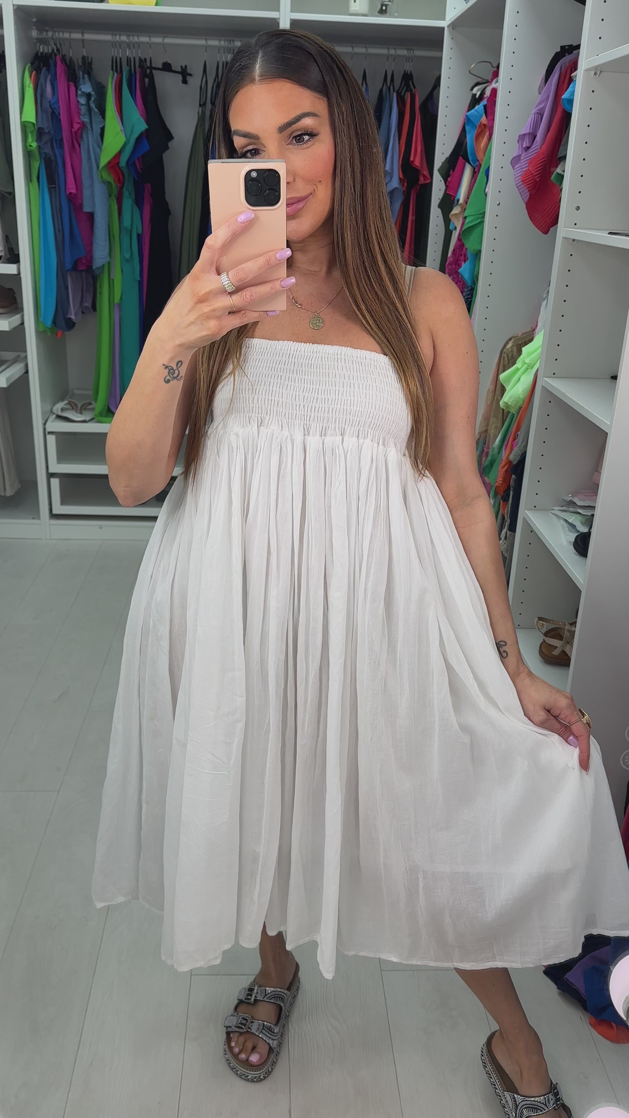 Stefanie Plain Elasticated High Waist Maxi Skirt