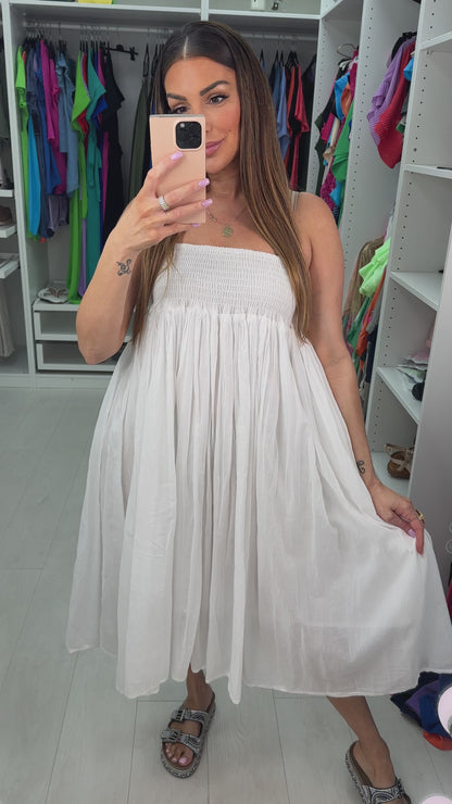 Stefanie Plain Elasticated High Waist Maxi Skirt