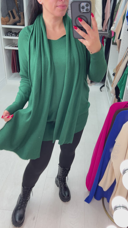 Tabitha Scarf Rib Knit Jumper Dress