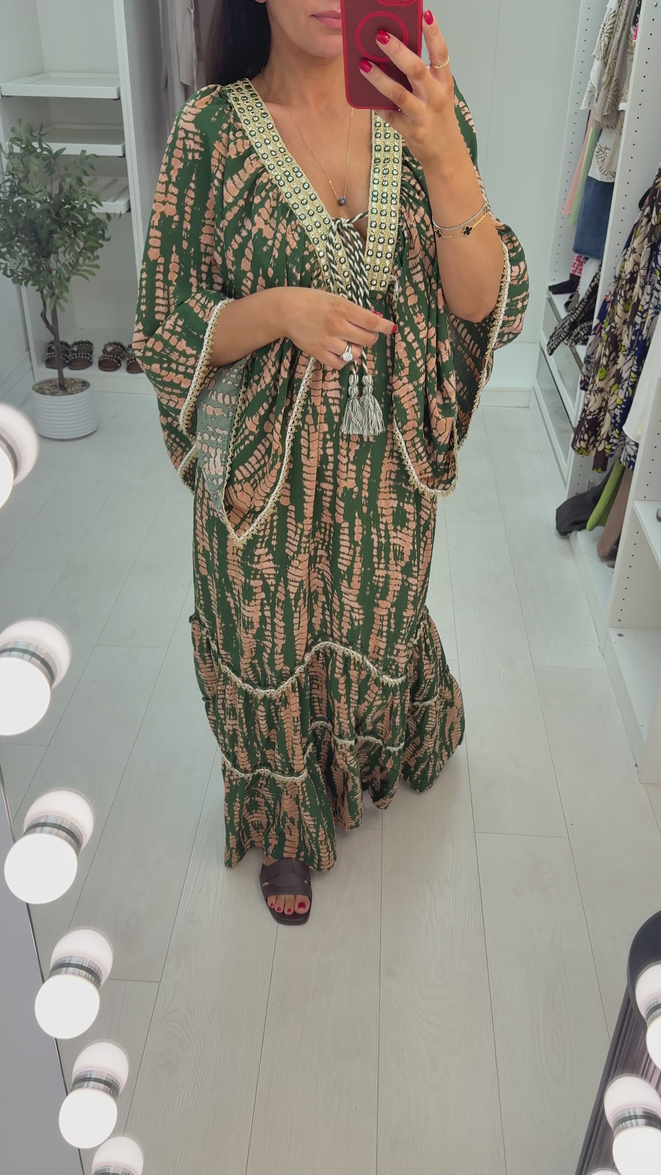 Load video: Evora Embellished Boho Maxi Dress