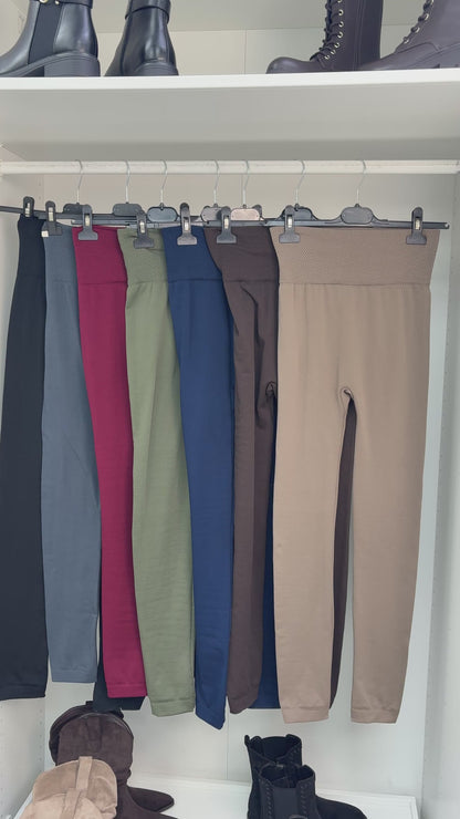 Lisette Textured Waistband Thermal Leggings