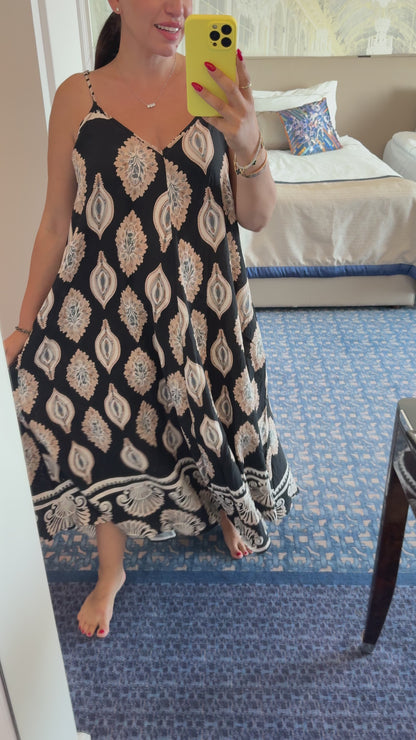 Charlene Strappy Loose Fit Maxi Dress