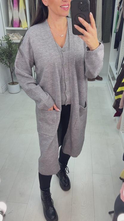 Tammie Plain 2 Piece Cardigan Set