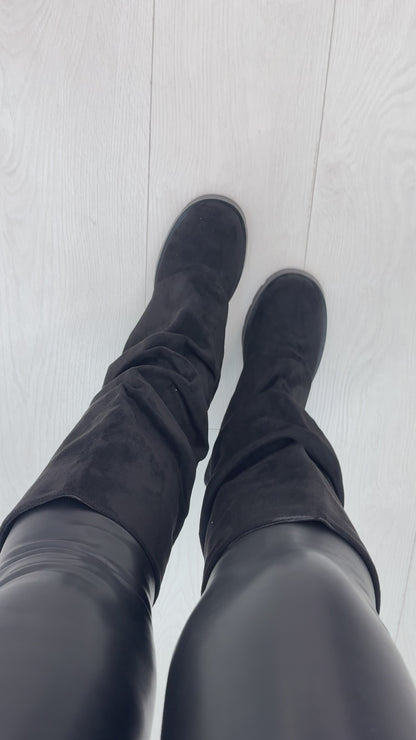 Ricardo Faux Suede Fold Over Boots