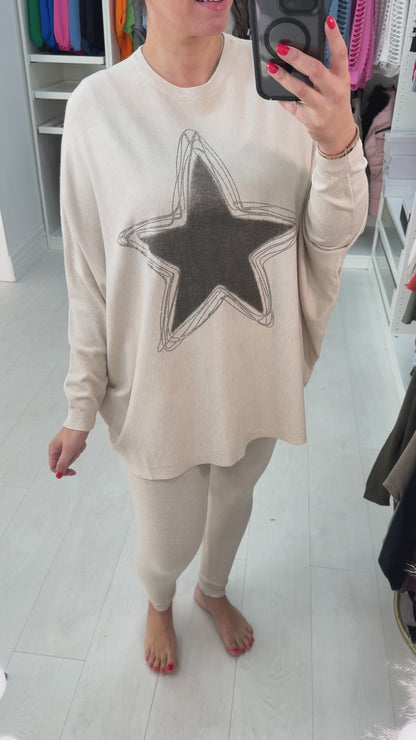 Lillian Diamante Star Detail Loungeset