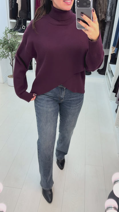Hendrix Cross Over Roll Neck Jumper