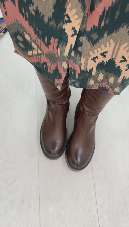 True Chocolate Knee High Boots