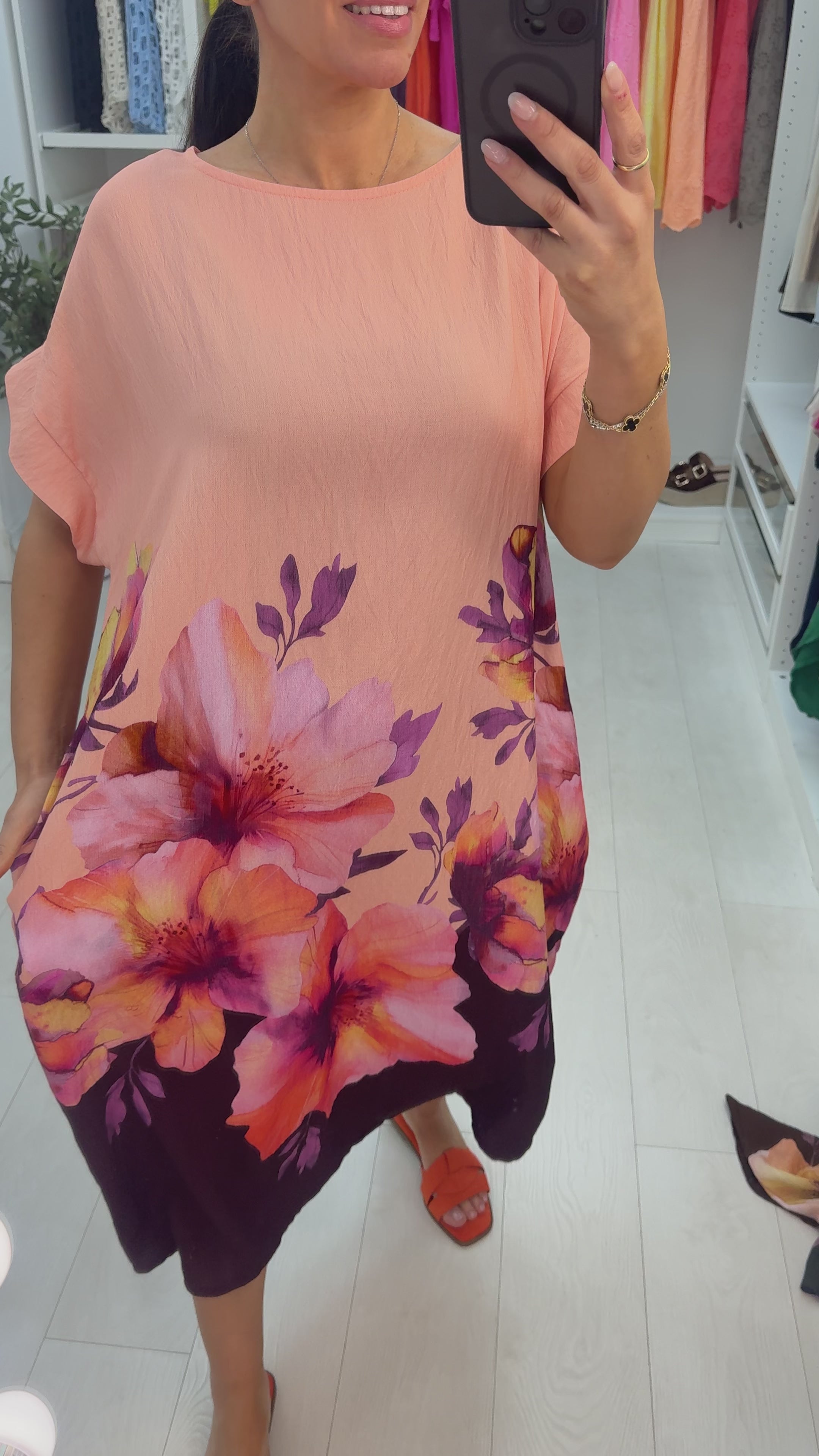 Quincie Floral Print Loose Fit Dress