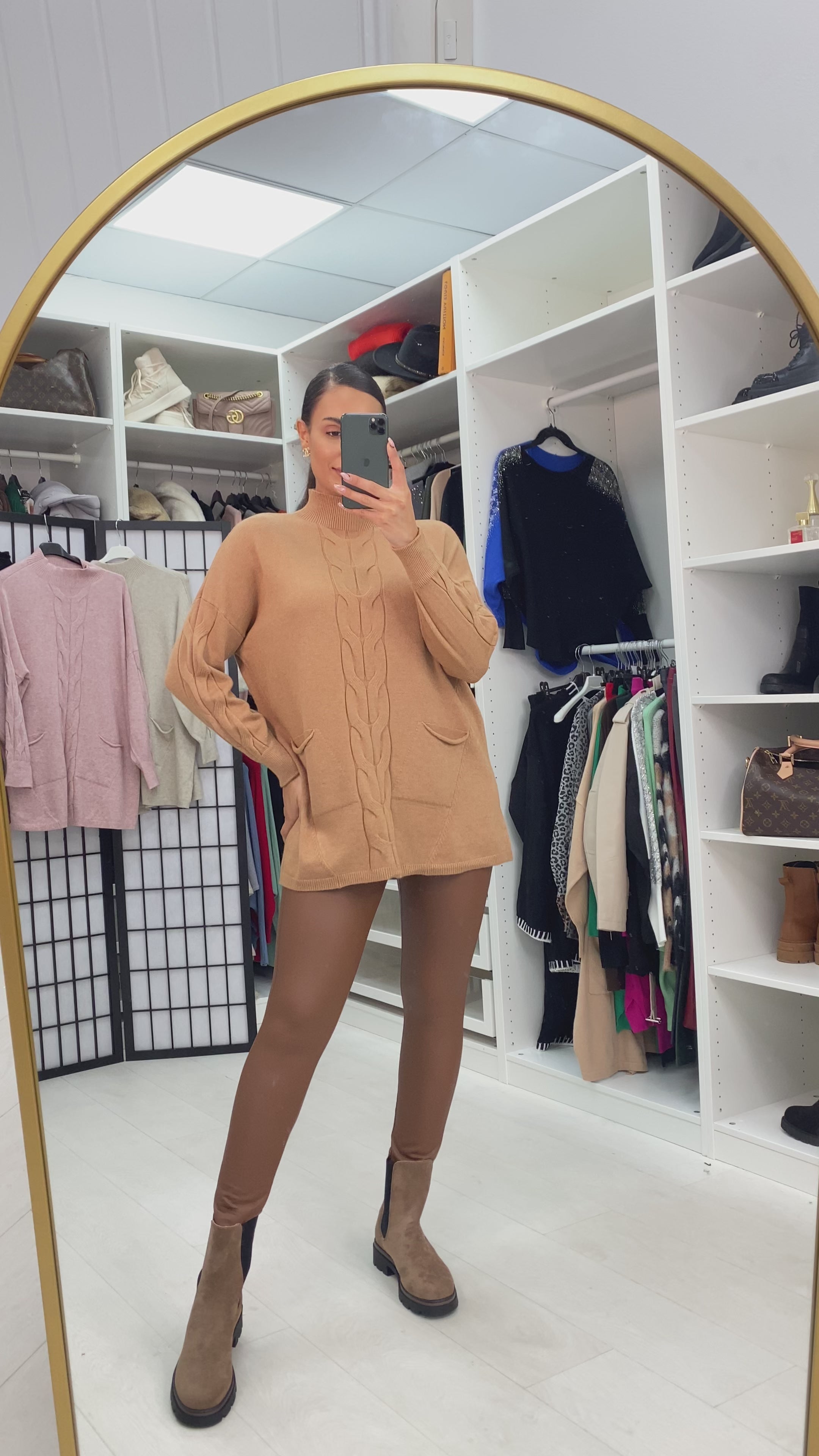 Qadira Cable Knit Design Jumper