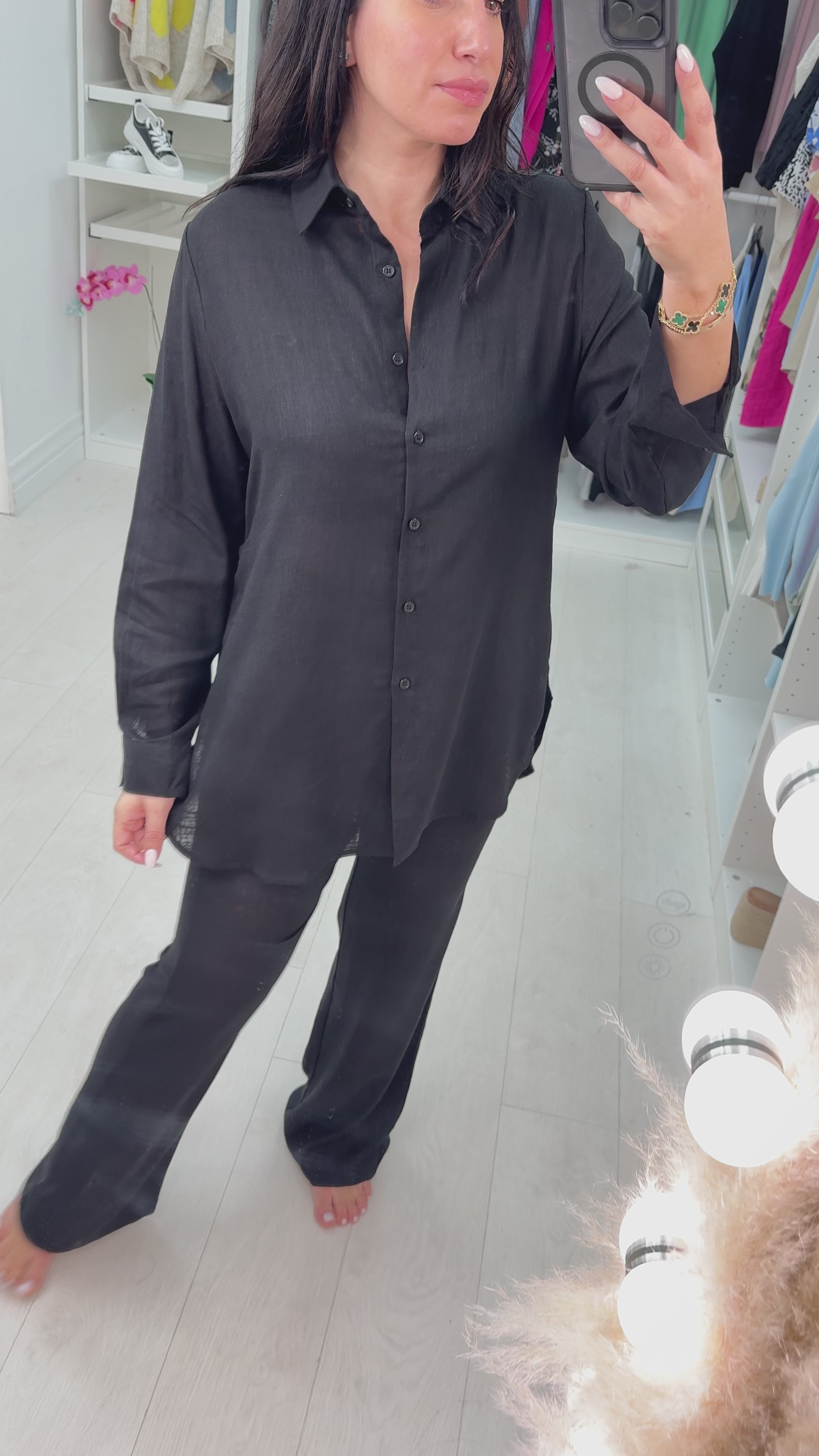 Maya Linen Look Shirt & Trouser Set