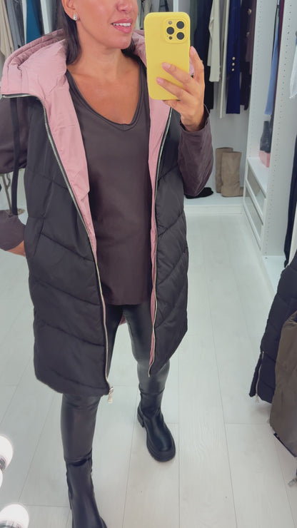 Mabella Reversible Hooded Puffer Gilet