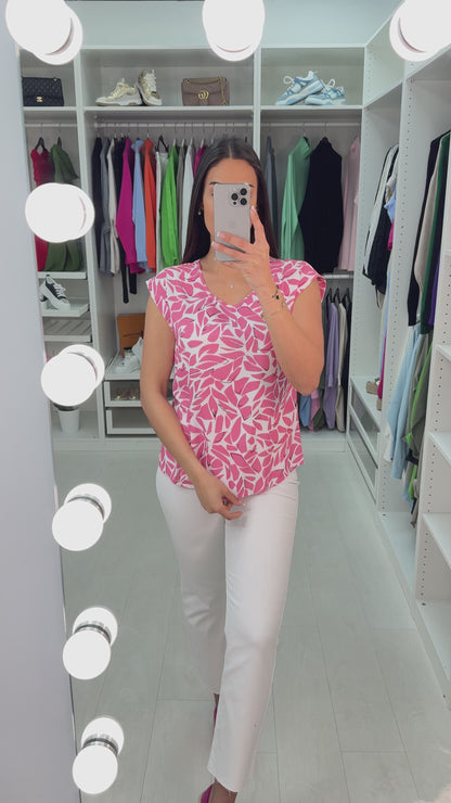 Mirella Geometric Print Top