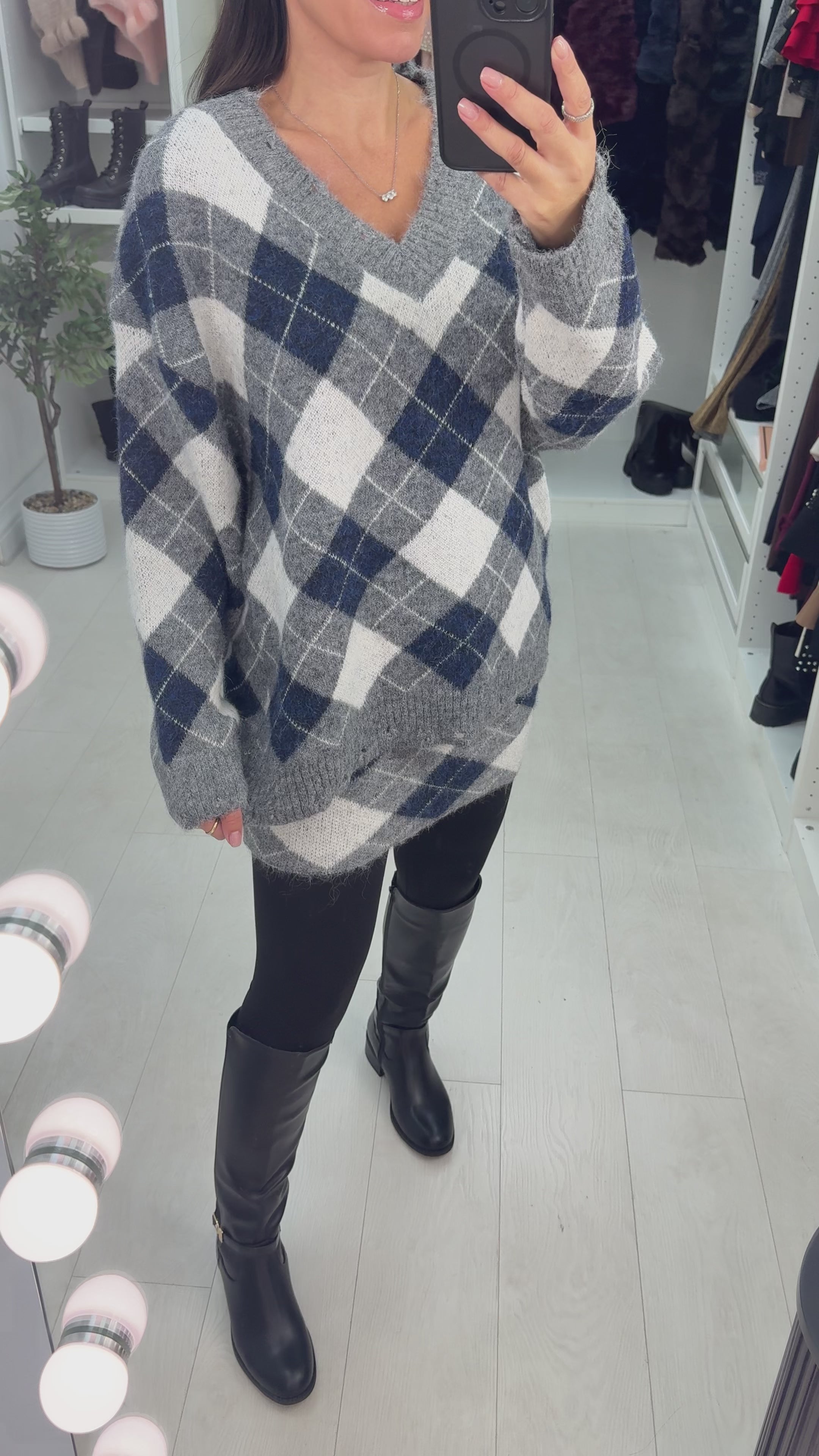 Load video: Shakira Argyle Print Skirt Co-Ord Set