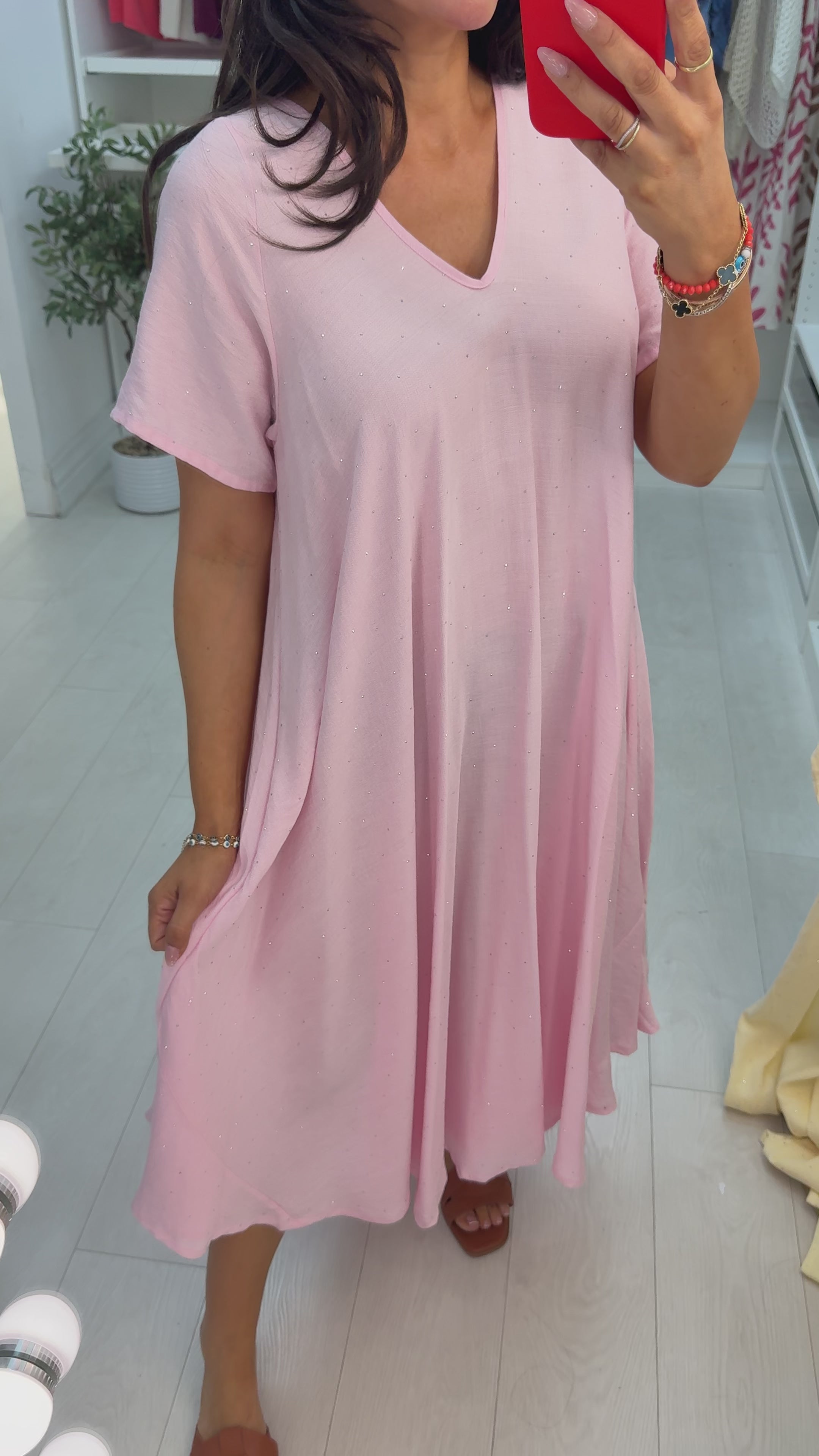 Isannah Embellished Loose Fit Floaty Dress
