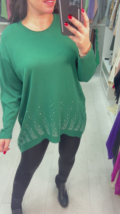 Madi Diamante Hem Soft Knit Jumper