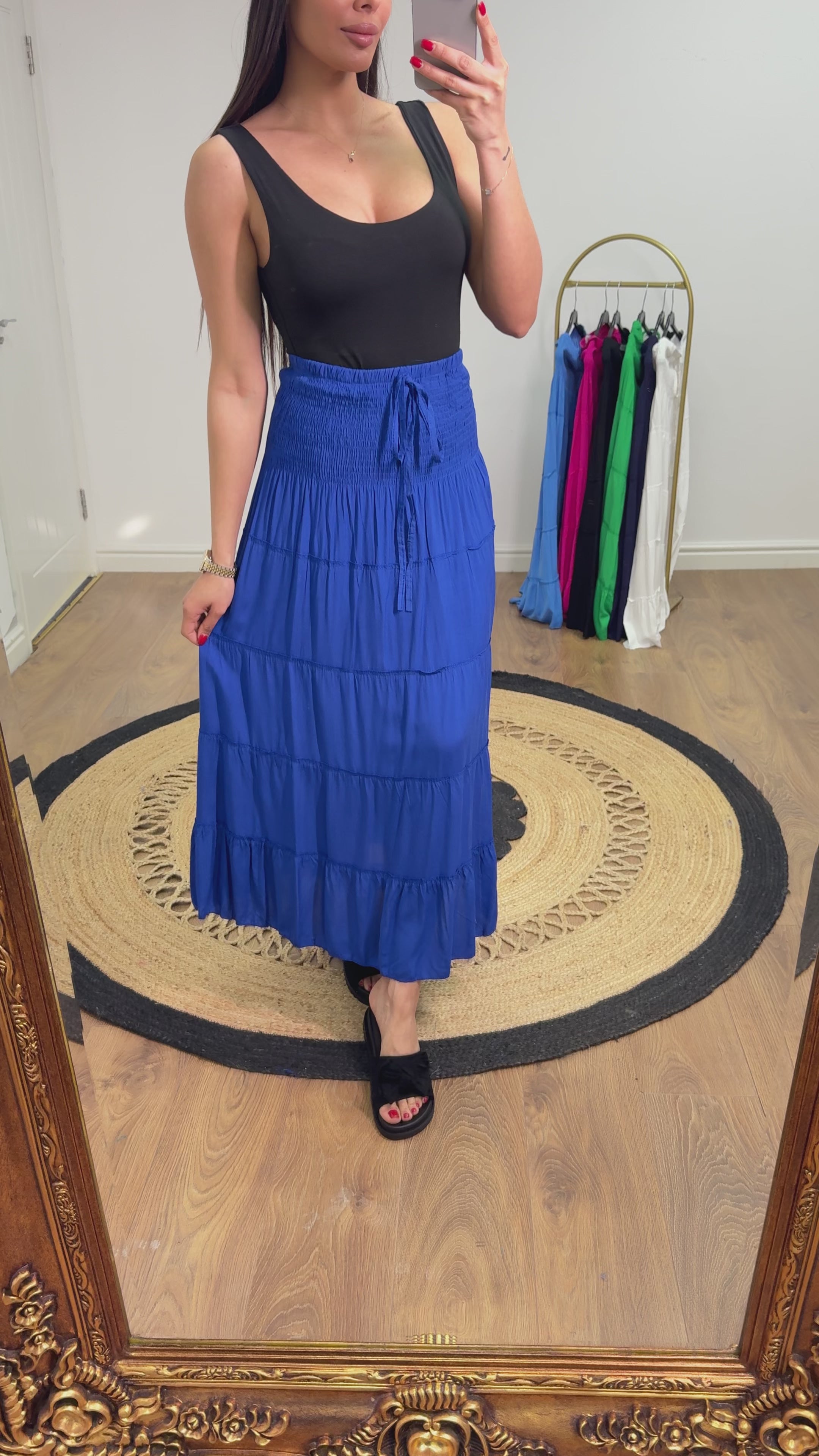 Brisa Flowy Elasticated High Waist Skirt