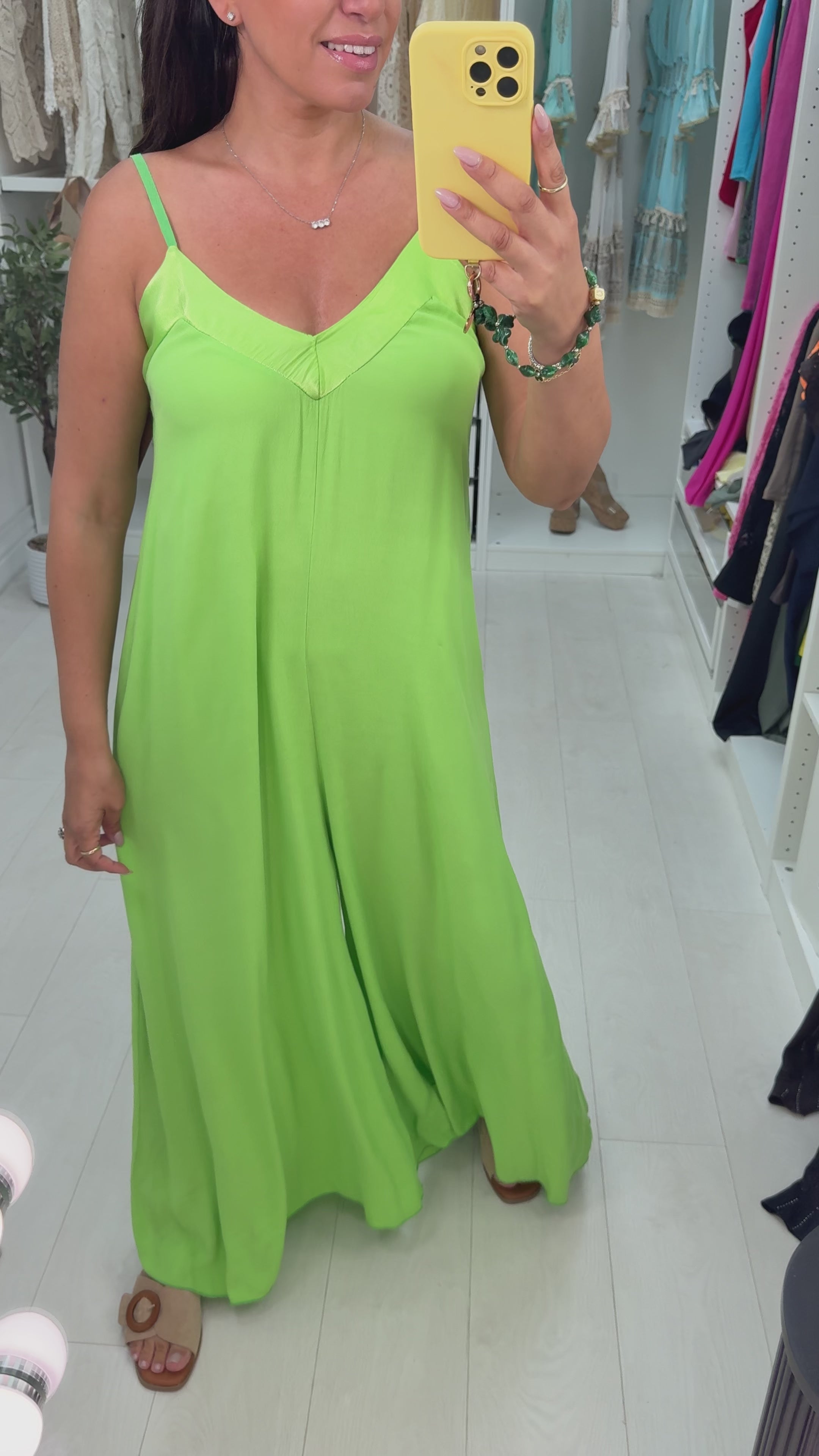 Melis Satin Edge Wide Leg Jumpsuit