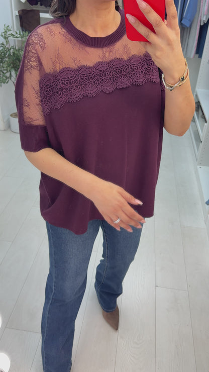 Ellowyn Lace Detailed Knit Top