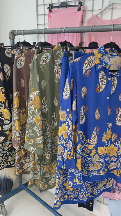 Devon Paisley Print Shirt Co-Ord Set