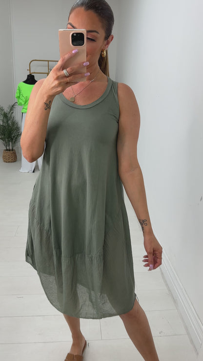 Philia  Plain Loose Fit Jersey Dress