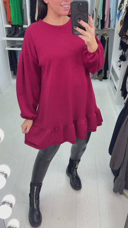 Maxina Plain Scuba Sweatshirt Dress