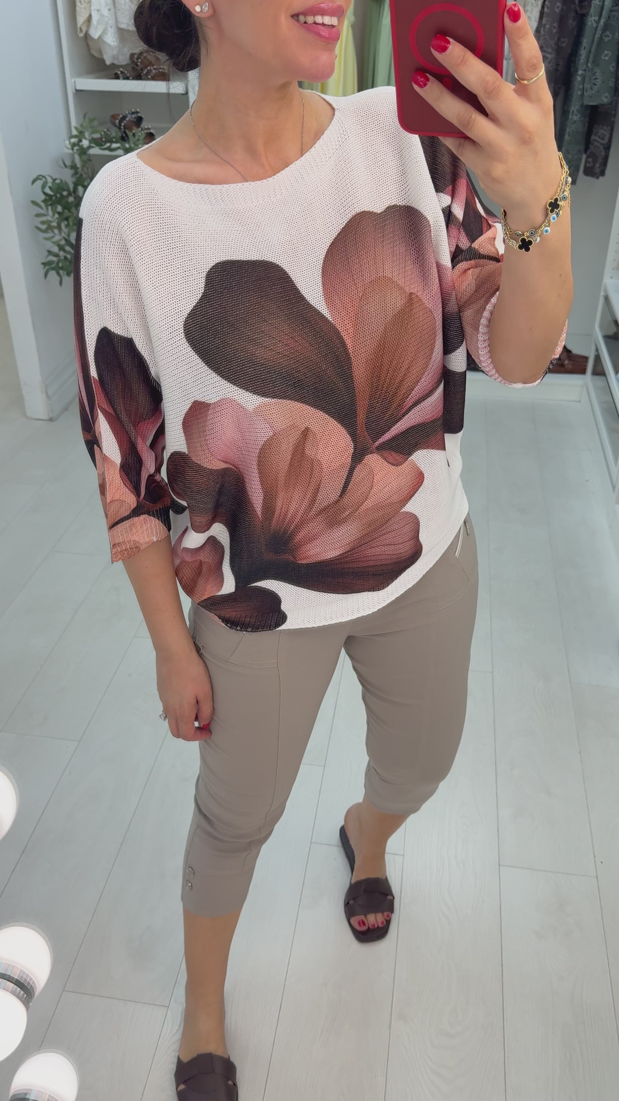 Emberly Floral Print Batwing Top