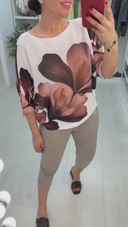 Emberly Floral Print Batwing Top