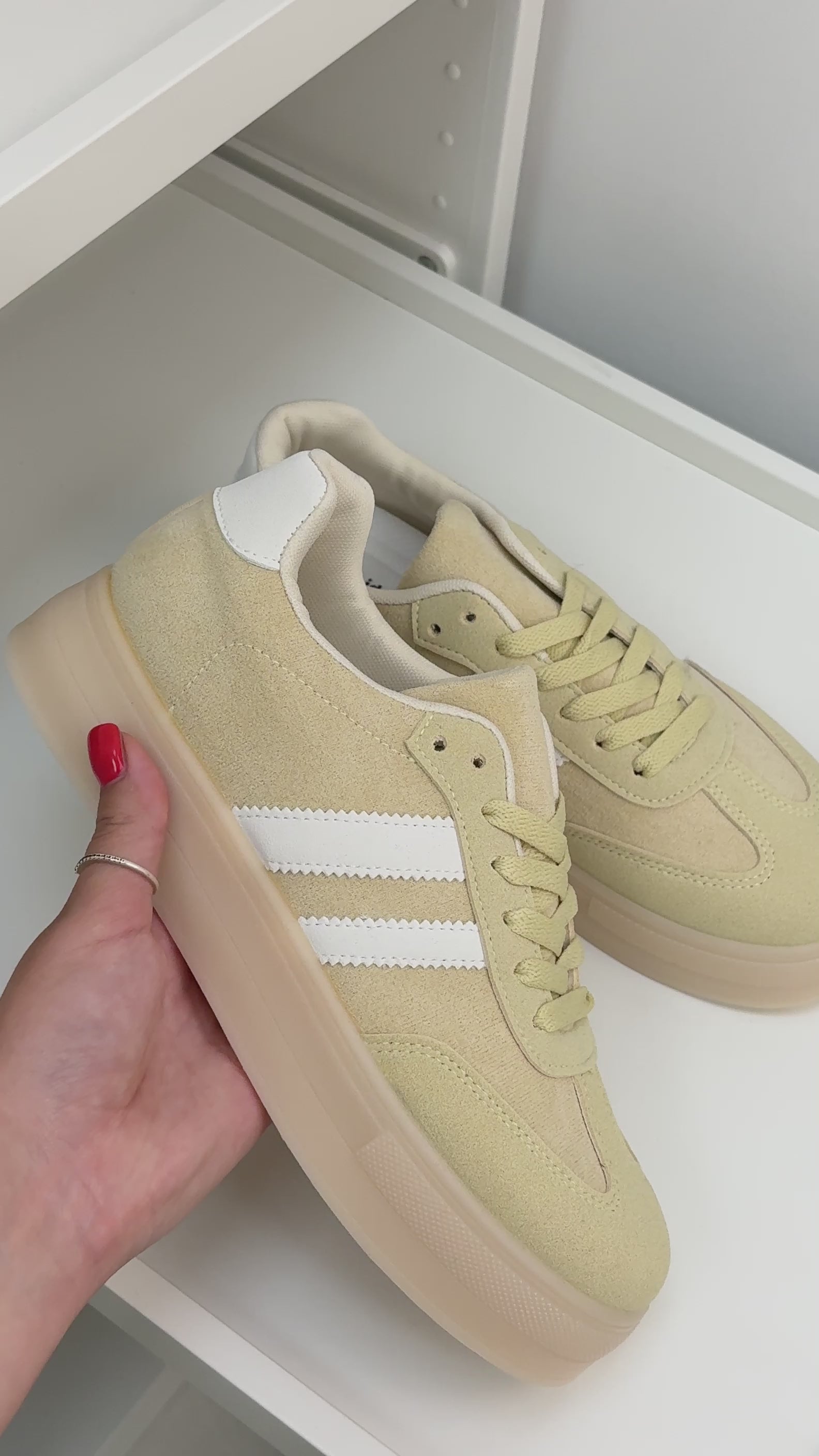 Allie Faux Suede Platform Trainers
