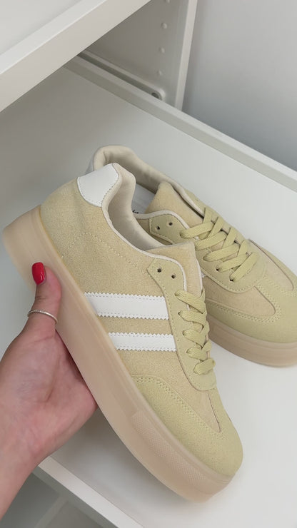 Allie Faux Suede Platform Trainers
