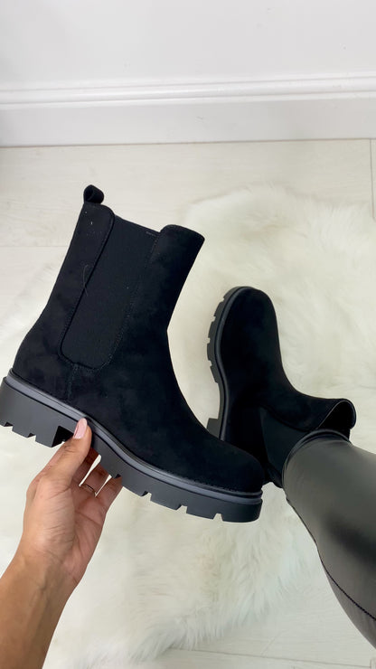 Annika Faux Suede Calf Boots