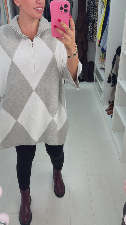 Laia Colour Block Super Soft Oversized Jumper