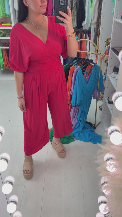 Anita Elasticated Waist Deep V Jumpsuit